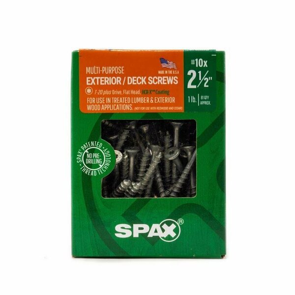 Spax DECK SCREW#10X2-1/2in. 1LB 4191670500604